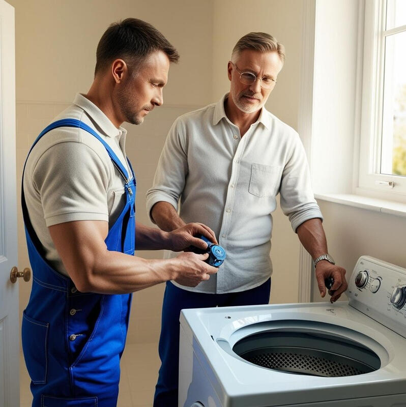 Частный мастер из Калининграде на дому у Клиента выполняет ремонт стиральной машины LG.